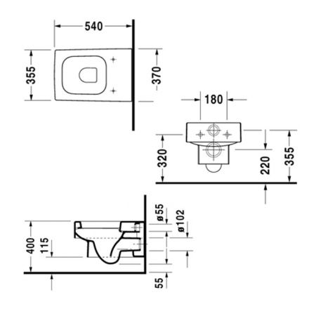 Чаша унитаза подвесная Duravit Vero 2217090000 цвет белый без сиденья безободковая