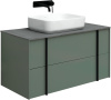 Тумба под раковину Allen Brau Reality 1.32007.CGM 100х46х50 подвесная цвет зеленый/серый