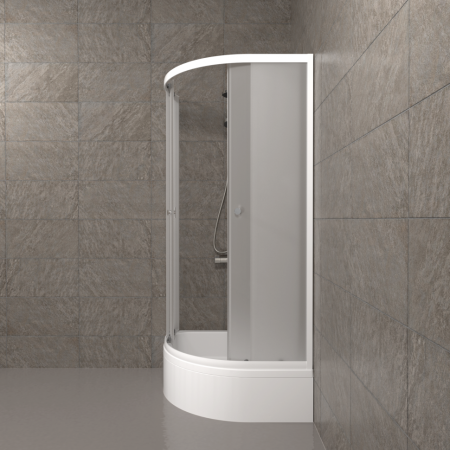 Душевой уголок Тритон Ультра Щ0000064625 80х80 стекло матовое профиль белый с поддоном