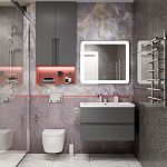 Тумба под раковину Art&Max TECHNO AM-Techno-900-2C-SO-ZB815 90х50 подвесная цвет серый