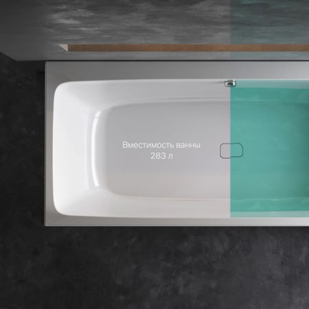 Ванна акриловая Am.Pm Func W84A-180-080W-A 180х80 пристенная прямоугольная без каркаса