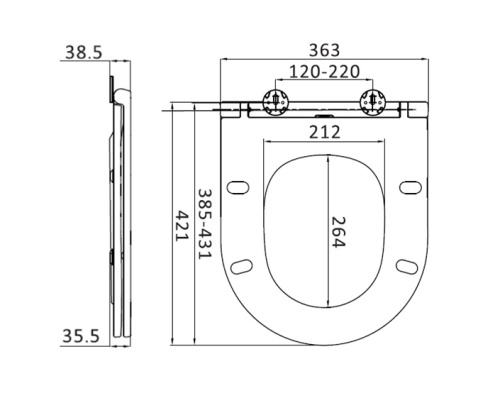 Крышка сиденье Am.Pm Spirit V2.0 C707857WH - фото 3