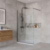 Душевая перегородка BelBagno KRAFT KRAFT-L-1-110-C-NERO 110х195 стекло прозрачное профиль черный