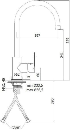 Смеситель для кухни Paffoni Lime LM180CR на мойку хром
