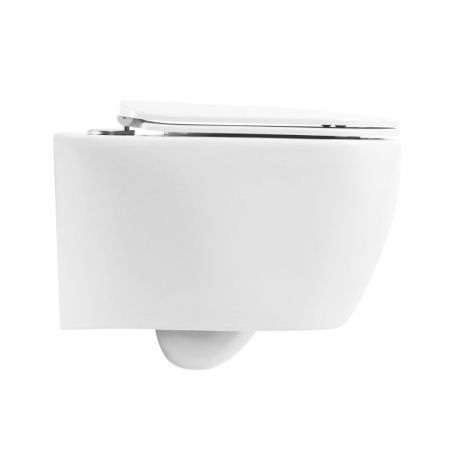 Чаша унитаза подвесная BelBagno GENOVA BB1102CH цвет белый без сиденья безободковая каскадный смыв