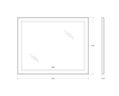 Зеркало BelBagno Kraft SPC-KRAFT-1000-800-LED-TCH-WARM 100х80 - фото 5
