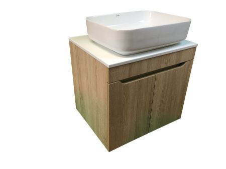 Тумба с раковиной Sintesi STL.W7021_SIN-LVB-APP-409 60х60 подвесная цвет коричневый