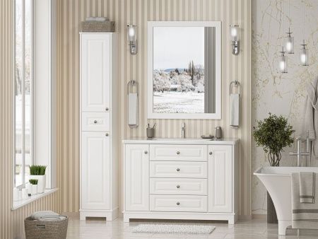 Шкаф-пенал Misty Ларго Лар-05035-0101Л 40х200 напольный цвет белый