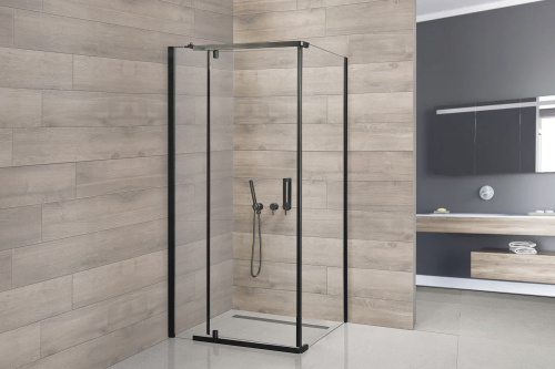 Душевой уголок Royal Bath HPVD RB1090HPVD-T-BL 90х100 стекло прозрачное профиль черный без поддона