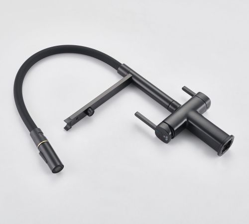 Смеситель для кухни Rose R358H на мойку черный - фото 5