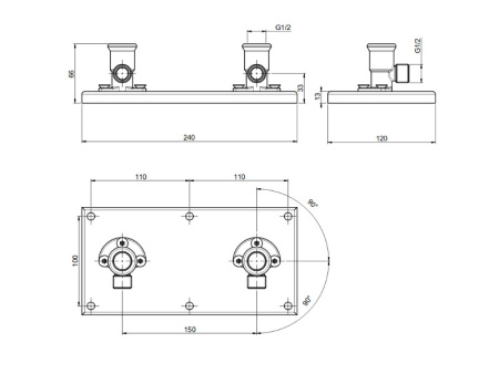 Встраиваемая часть для смесителя Fima Carlo Frattini F2463