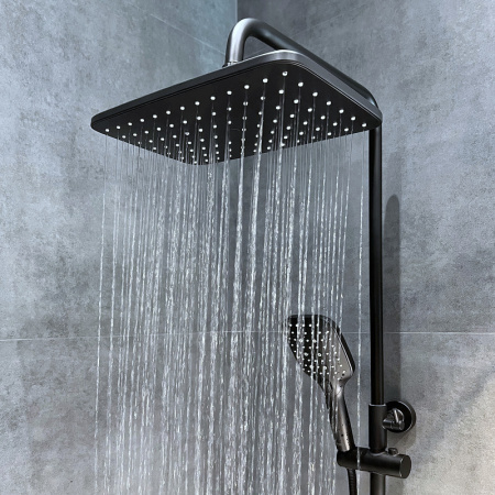 Верхний душ Bond Cube B07-9988 черный матовый