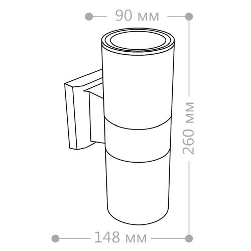 Уличный настенный светильник Feron DH0702 06295 - фото 3
