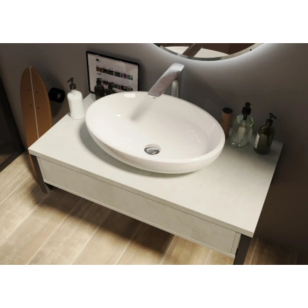 Тумба под раковину 1MarKa Grunge Loft У85852 90х50 подвесная цвет серый