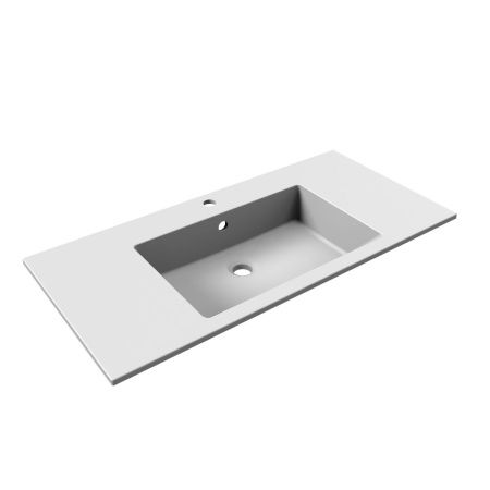 Раковина из искусственного камня Uperwood Megan 45481000004 100х50 полувстраиваемая цвет белый