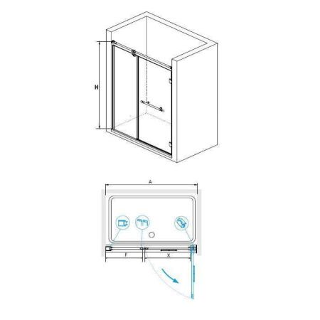 Душевая дверь RGW Viscount 02040109-18 90х195 стекло прозрачное профиль белый