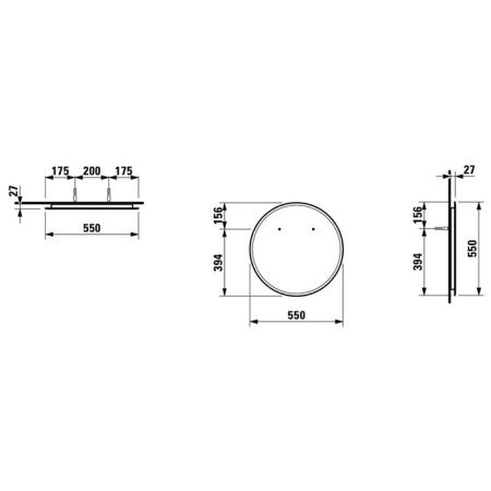 Зеркало Laufen Frame 4.4743.0.900.144.1 60х60 подвесное