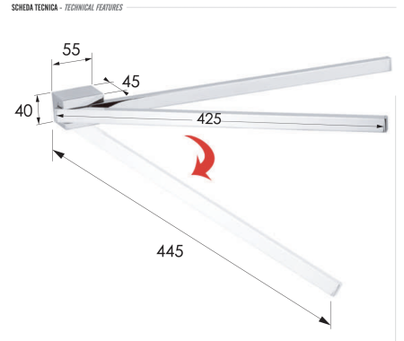 Полотенцедержатель Remer Flat FT36CR