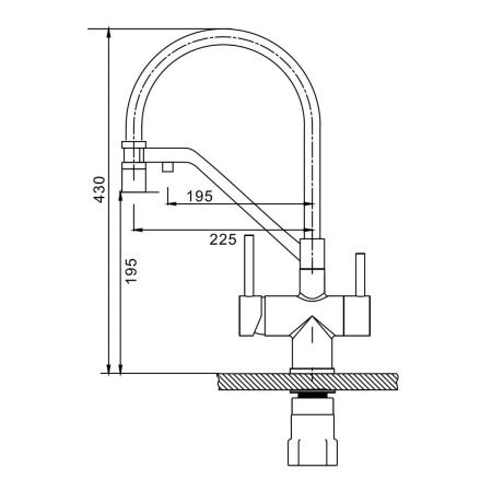 Смеситель для кухни Splenka S70 S70.62.05 на мойку сатин