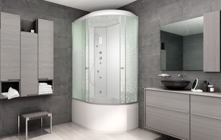 Душевая кабина AvaCan L920LGM+EL 120х80 асимметричная с крышей ориентация левая