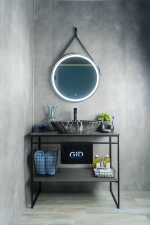 Раковина керамическая Gid Creativo 54427 60х40 накладная цвет многоцветный без отверстий под смеситель