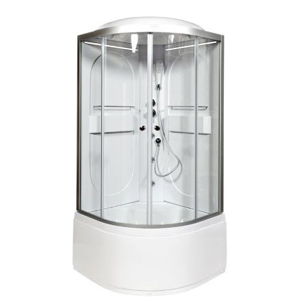 Душевая кабина AvaCan L610LED+GM 100х100 четверть круга с крышей ориентация универсальная