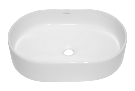 Раковина мебельная из сантехнического фарфора Milleau Nuage MU0055B-GW 50 MU0055B-GW 50х40 накладная цвет белый