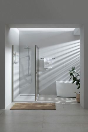 Душевая дверь Allen Brau Priority 3.31011.BA 140х200 стекло прозрачное профиль серебро