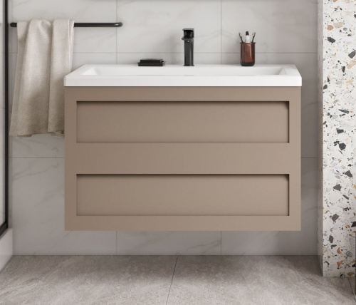 Тумба под раковину Art&Max PLATINO AM-Platino-900-2C-SO-CM 90х48х55 подвесная - фото 2