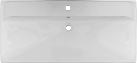 Раковина керамическая Aquanet Flash 00333270 102х47 полувстраиваемая цвет белый 1 отверстие под смеситель