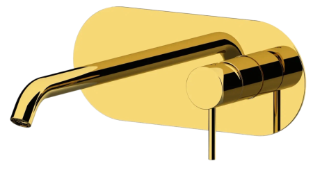 Смеситель для раковины Remer X Style X15DO встраиваемый в стену золото глянцевое