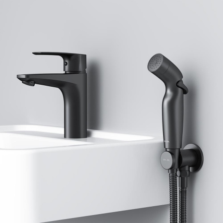 Смеситель Am.Pm Gem F90A03022 на раковину черный без термостата