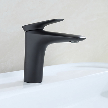 Смеситель Bond Cube B03-2188 на раковину черный матовый