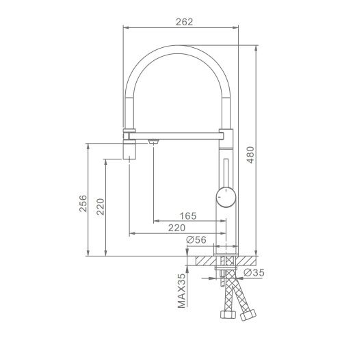 Смеситель для кухни Raglo R20 R20.63.03 на столешницу сатин золотой - фото 2