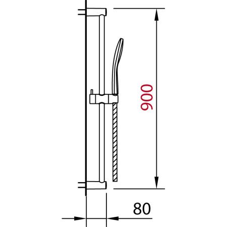 Душевой гарнитур Clever CITY AIR 99625 настенный хром