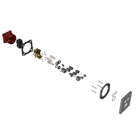 Смеситель для душа Vincea VSCV-321T-MGM встраиваемый в стену вороненая сталь с термостатом