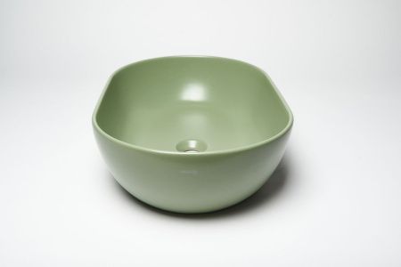 Раковина из сантехнического фарфора Galassia Dream 7308SV 60х40 накладная цвет зеленый