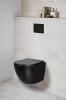 Унитаз подвесной Cerutti SPA CT9160 черный с сиденьем микролифт безободковый каскадный смыв