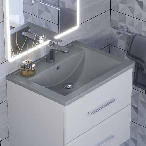 Раковина Uperwood Foster Quartz 60 см 291030052 полувстраиваемая цвет серый - фото 4