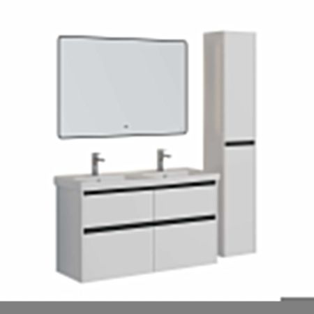 Тумба под раковину LeMark Combi LM03C125T-black 120х40 напольная цвет белый