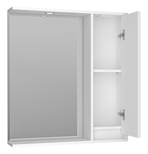 Зеркало-шкаф Brevita Balaton BAL-04075-01-П 73х14х80 подвесной цвет белый - фото 4 Зеркало-шкаф Brevita Balaton BAL-04075-01-П 73х14х80 подвесной цвет белый - фото 4