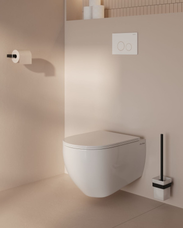 Чаша унитаза подвесная Allen Brau Reality 4.32006.20 цвет белый без сиденья безободковая каскадный смыв