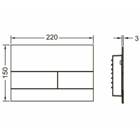 Клавиша смыва механическая Tece TECEsquare 9240841 цвет золото