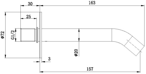 Излив Allen Brau Priority 5.31A18-BN настенный никель - фото 2