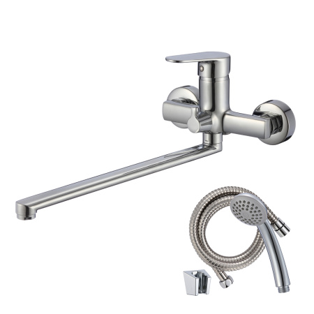 Смеситель для ванны WesnaArt Natur NAT07-320 настенный хром