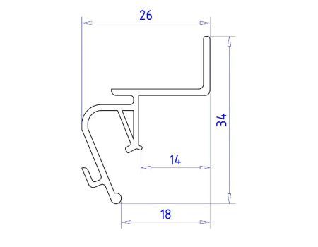 Алюминиевый профиль Ambrella Light Alum Profile (Алум Профиле) GP4100BK