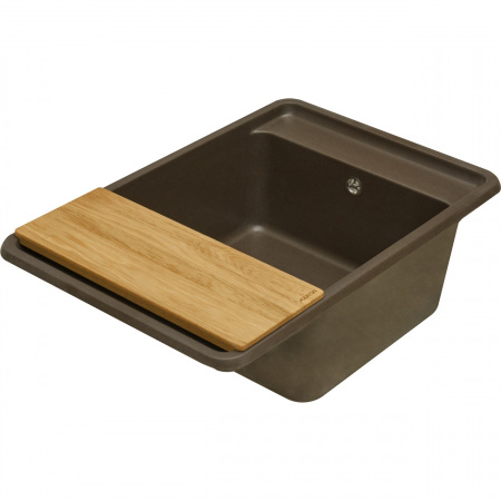 Кухонная мойка Aquaton Беллис 1A725032BS280 78х51 цвет коричневый поверхность матовая