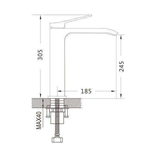 Смеситель для раковины Shevanik S4011T на столешницу оружейная сталь - фото 3