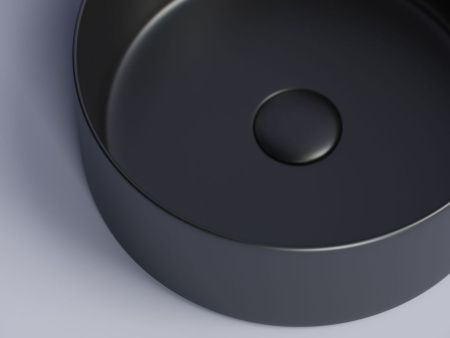 Раковина из сантехнического фарфора Ceramica Nova ELEMENT CN6032MB 40х40 накладная цвет черный без отверстий под смеситель