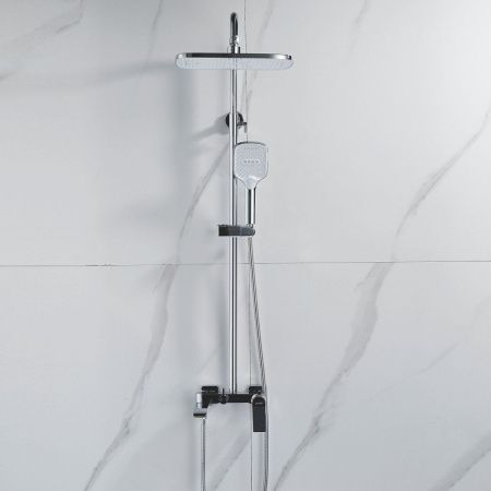 Душевая стойка Shevanik S4136 настенная цвет хром